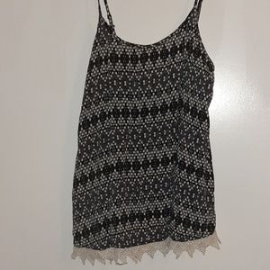 Ladies Geometric Lace Tank